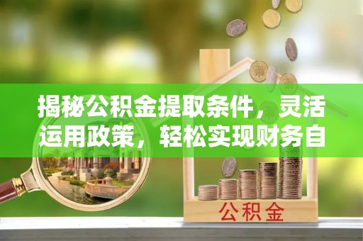 昭化揭秘公积金提取条件，灵活运用政策，轻松实现财务自由