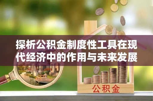 昭化探析公积金制度性工具在现代经济中的作用与未来发展趋势