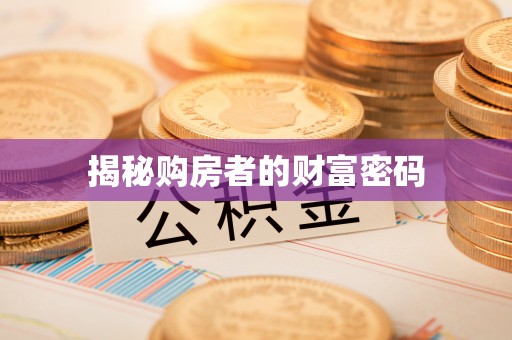 昭化揭秘购房者的财富密码